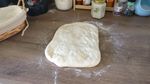 Spread dough out in to a rough rectange